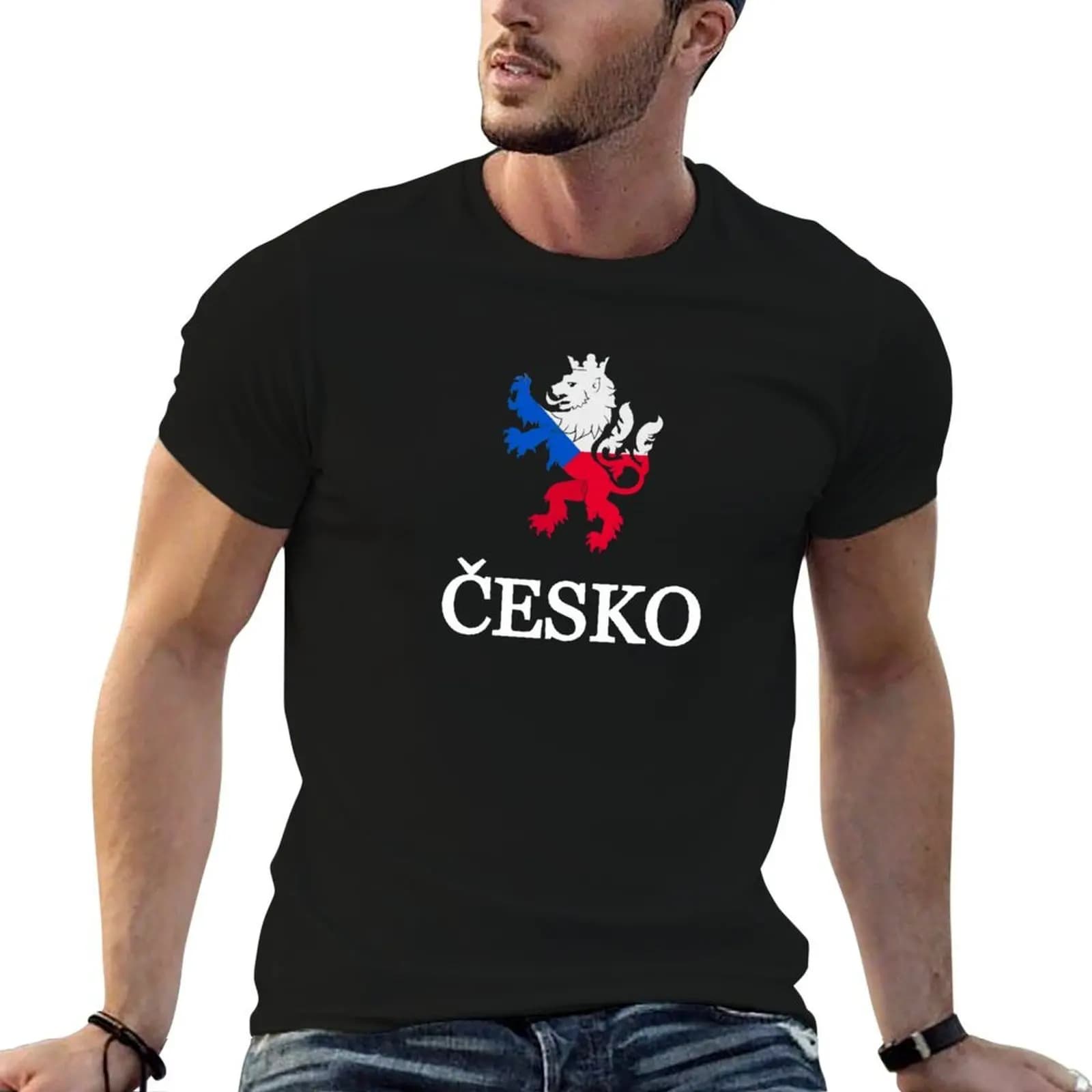 ?esko Czech T-Shirt street wear graphic tee shirt mens graphic t-shirts