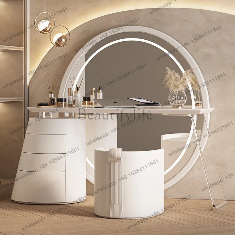 Makeup vanity Toiletries illuminated makeup dressing table dressers for bedroom dresser with mirror Bedroom furniture