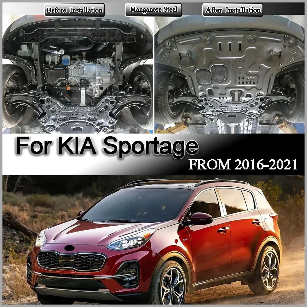 Under Engine Guard Splash Shield Mud Fender Cover Plate Fender Mudguard Protector For KIA Sportage 2016-2021 1.6T 2.0L