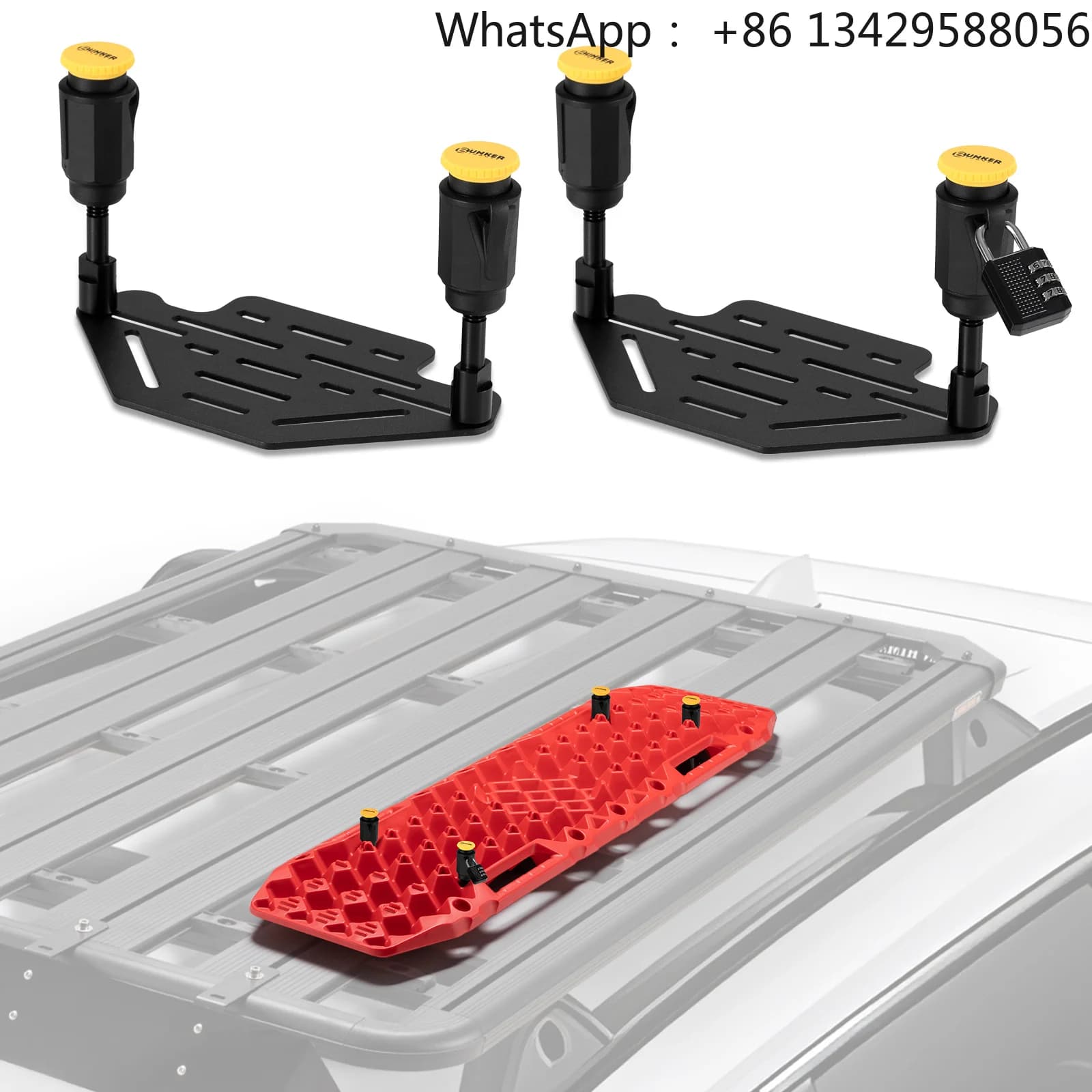 Universal Quick Release Recovery Board Mounting Bracket Kit, Adjustable 4x4 Trailer Board Mounting Bracket