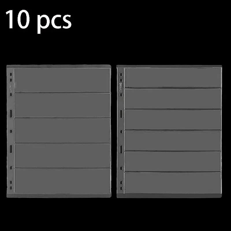 10Pcs for Collection Organisation Coins Banknotes Album Pages Favourites Loose Leaf Sets Currency Holders Collection Album Pages