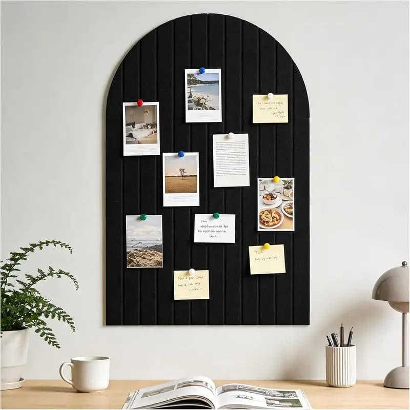 35*24" Large Felt Wall Tiles Cork Bulletin Pin Note Memo Photos Display Board Wallpaper Panel Decor for Home Office Living Room