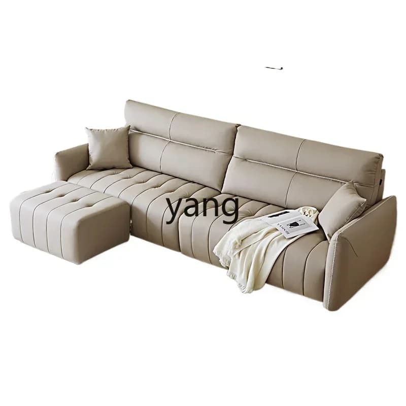 CX  piano key sofa cat scratching skin living room small apartment modern simple light luxury straight row fabric sofa