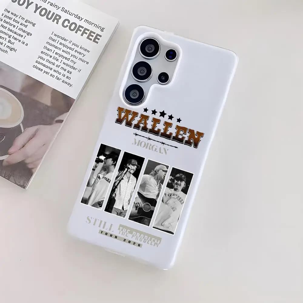 Singer m-Morgan Wallen Phone Case For Samsung Galaxy S25 S24 S22 S23 Ultra S21 S20 Plus Frosted Jelly Shockproof Soft Cover