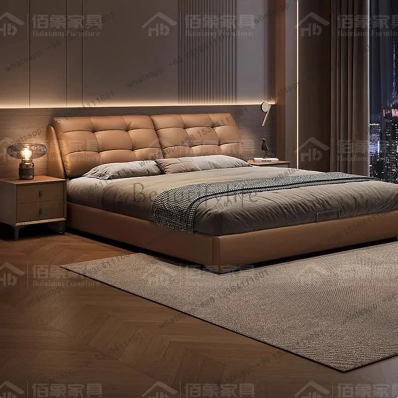 FG Design Double Bed Bedroom Frame Baby Luxury Modern Children Multifunctional Girls Massage Bed Sleeping Beliche Home Furniture