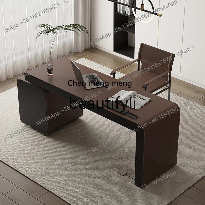 178Italian minimalist desk light luxury modern living room home, high-end desk, writing desk
