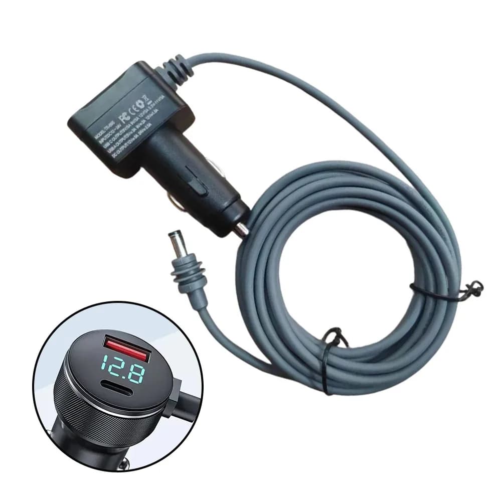 for usb-c for pd 45W Black DC Power Cord Simultaneous Dual Charging 18AWG Shielded Cable Flame Retardant Marine And for rv Use
