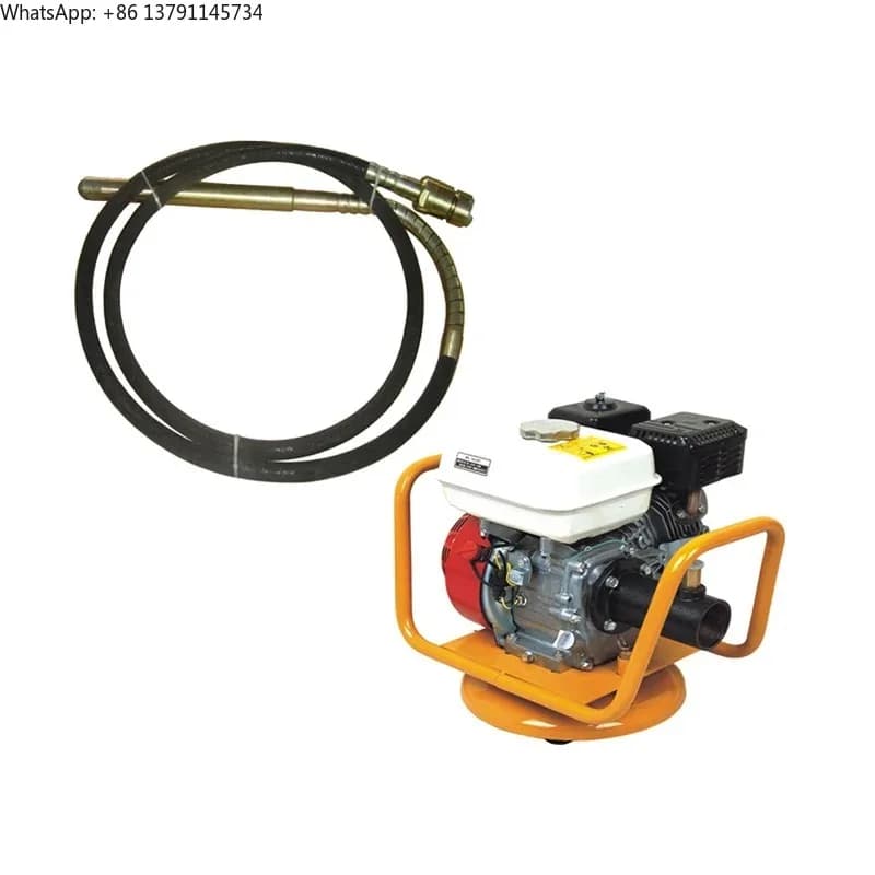 Engine 5.5hp Portable  Petrol Concrete Vibrator With 6 Meters Vibrating Soft Stick Pencil Cement Vibrator