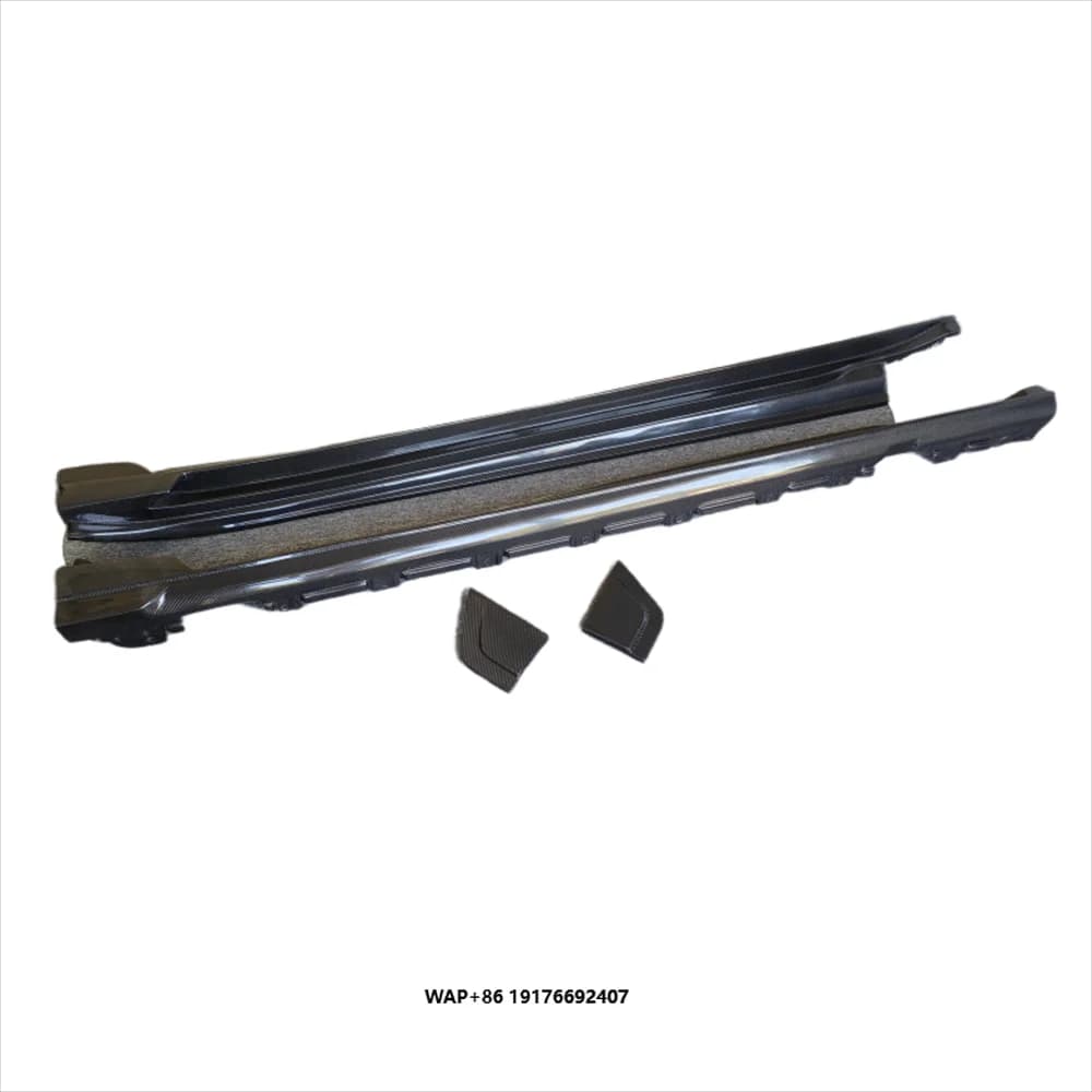 True Carbon Fiber TH Style Side Skirts Four Piece Body Kit for Taycan Body Kit