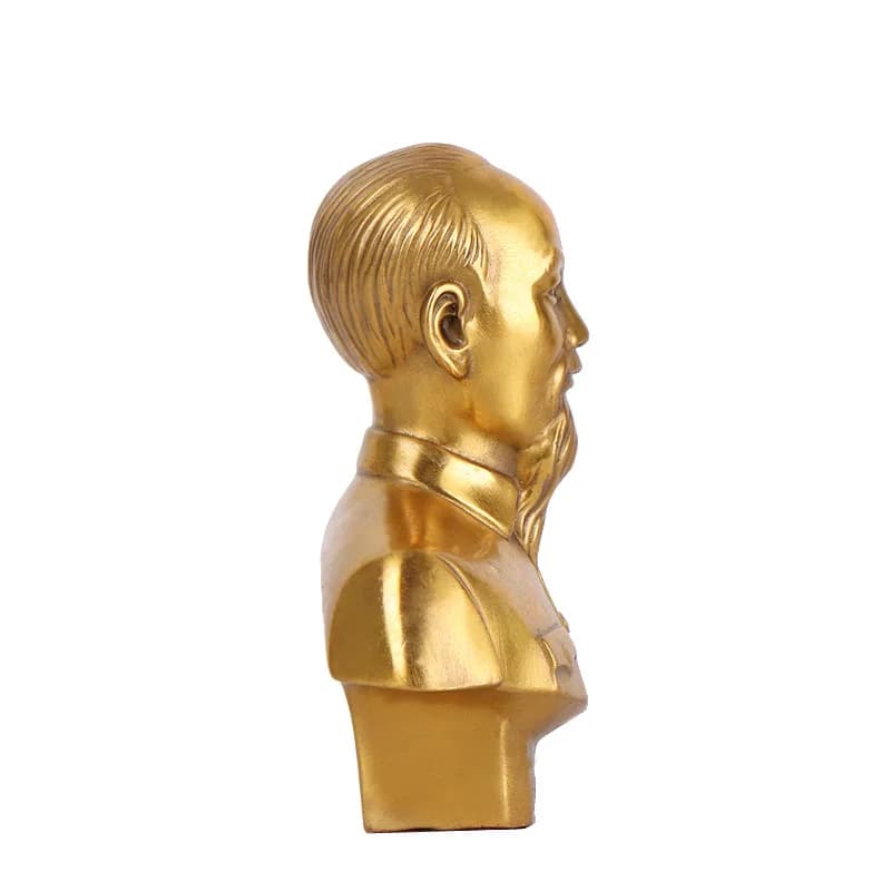 Pure Ho statue, bust, home and office decoration, copper Ho Chi Minh