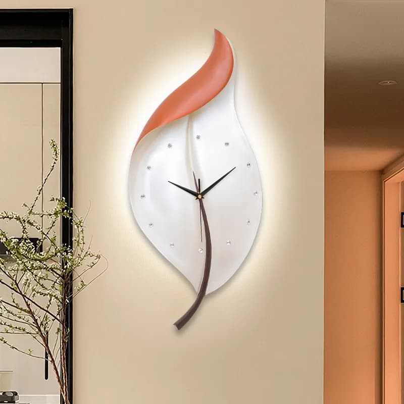 White Nordic Style Wall Clock Fashion Elegant Design Modern Digital Clock Living Room Cute Horloge Murale Home Decor Items
