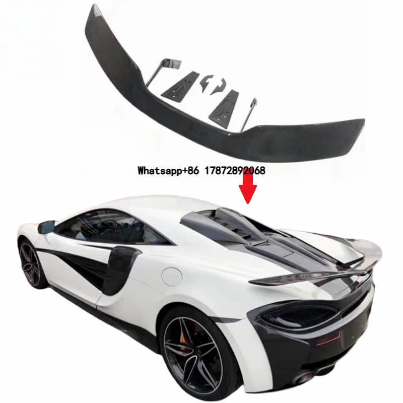 Car parts rear bumpers lip spoiler for mclaren 540c 570s 570gt conversion novite-style tail wings body kit trunk spoiler