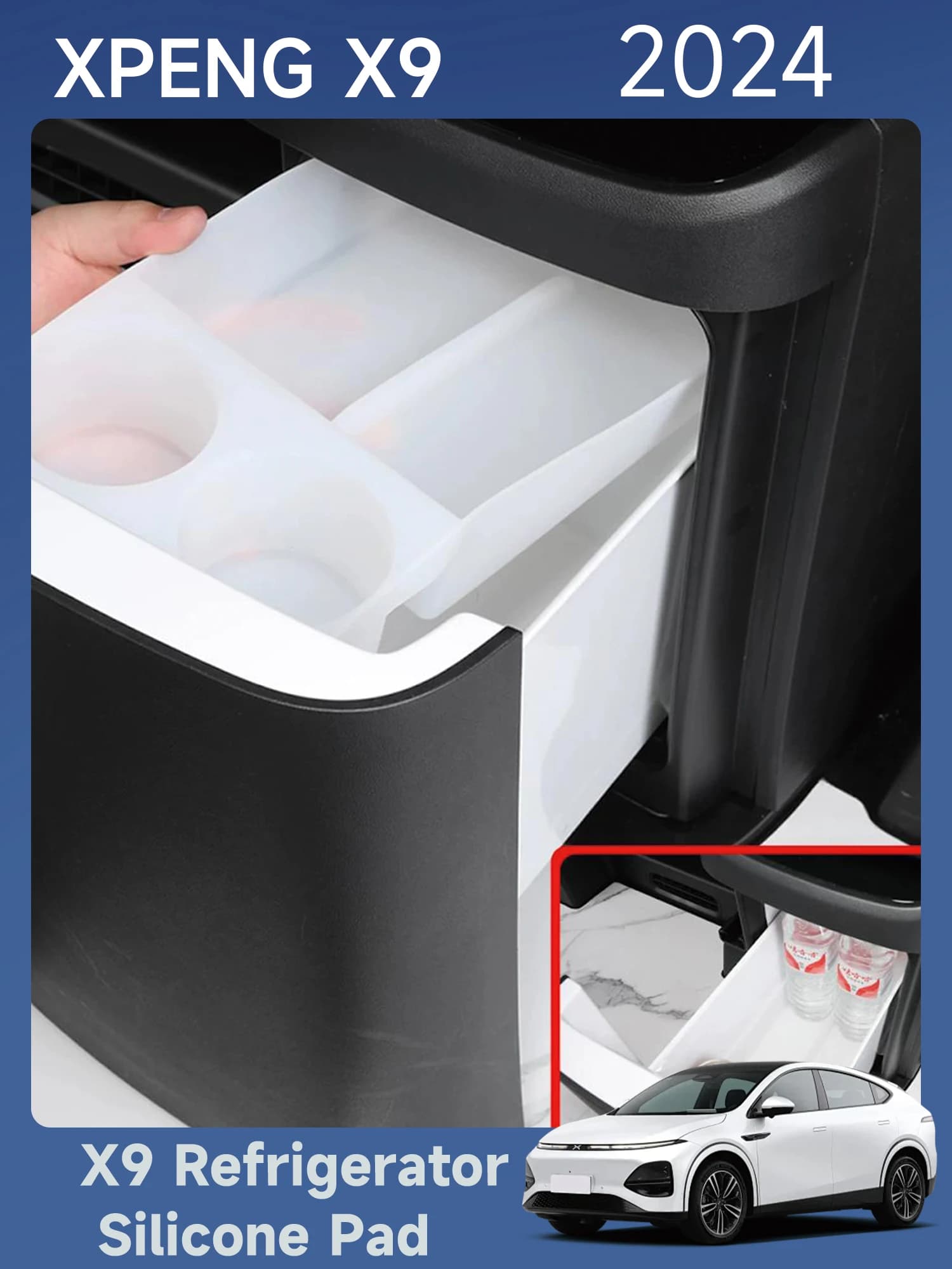 [Fast Shipping] XPENG X9 2024 Refrigerator Storage Box Silicone Mat