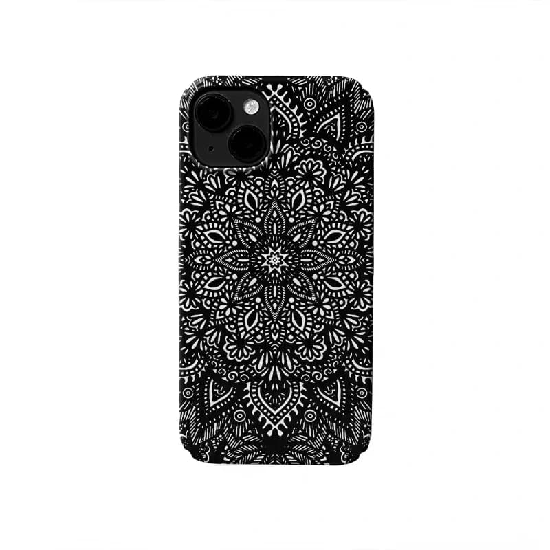 Black and White Patterned Pattern Phone Case for IPHONE 17 Air 16E 15 PROMAX 14 Plus 13 12 MINI 11 16Plus XR Acrylic Phone Cover