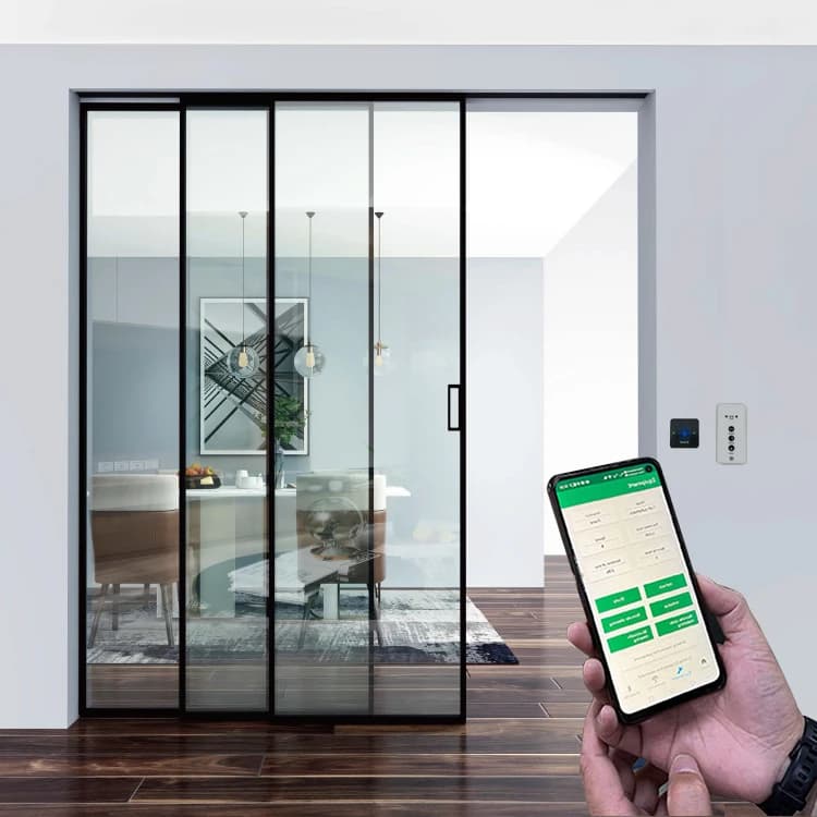 Smart Glass Automatic Sliding Door System Interior Remote Control Sensor Office Sliding Magnetic Automatic Glass Doors