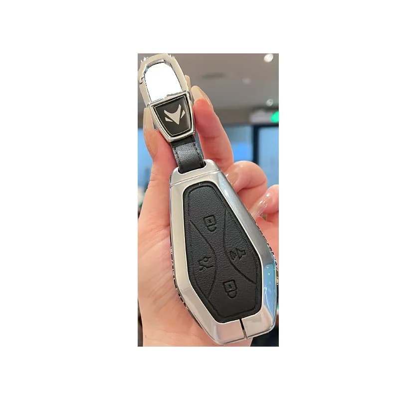 Premium Zinc Alloy Key Cover Case for ARCFOX T5/T6/S5 Max/Kaola Pro (2025) - Protective Key Fob Shell Key Bag Chain