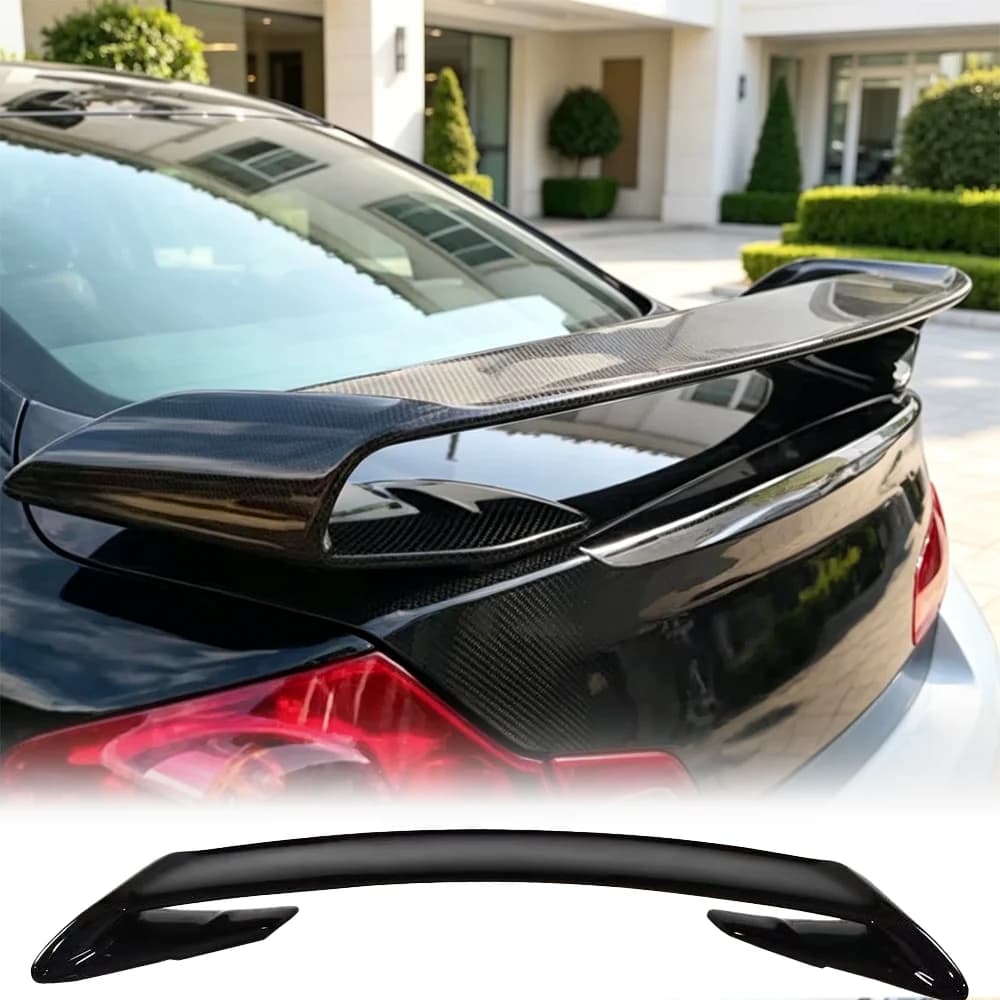 For Infiniti G37 G35 pure carbon fiber rear spoiler luggage trunk top wing racing modification parts