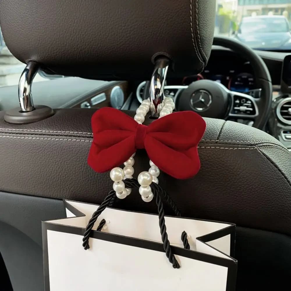 Bowknot Bow Car Hook Durable Elegant Adorable Bow Knot Car Hook Alloy Light Luxury Cute Car Seat Back Hook