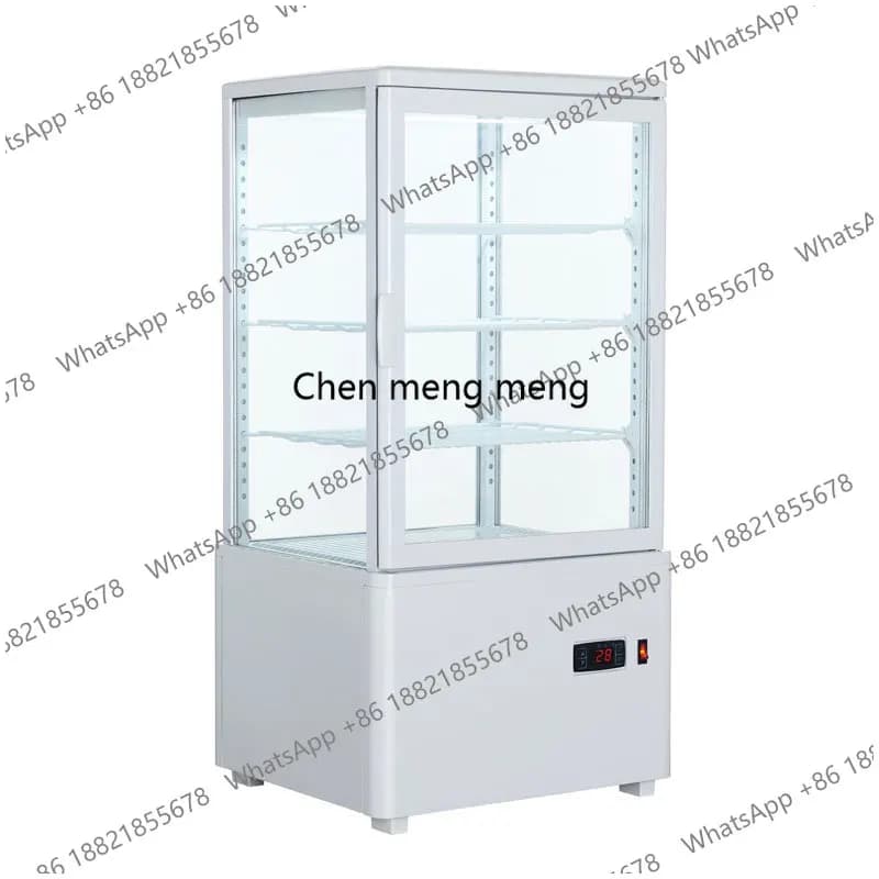 68L refrigeration display cabinet refrigerated beverage cake cooked food four-sided glass