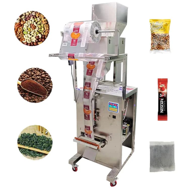 Granule Sugar Automatic Filling Sachet Small Food Nuts Grain Salt Pouch Packing Machine