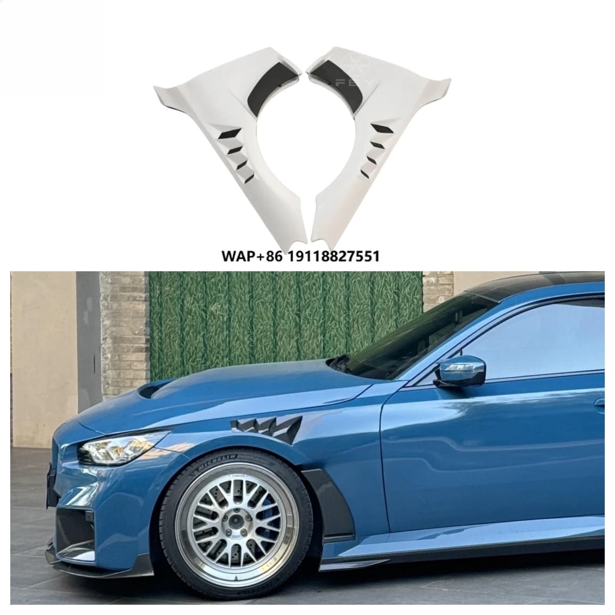 New Design Dry Carbon Fiber Side Fender for87 M2 2022+ Hight Quality Side Fender Air Vent Body Kit