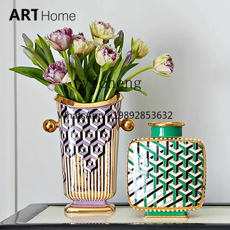 American vase light luxury entrance living room ornament artwork home accessories