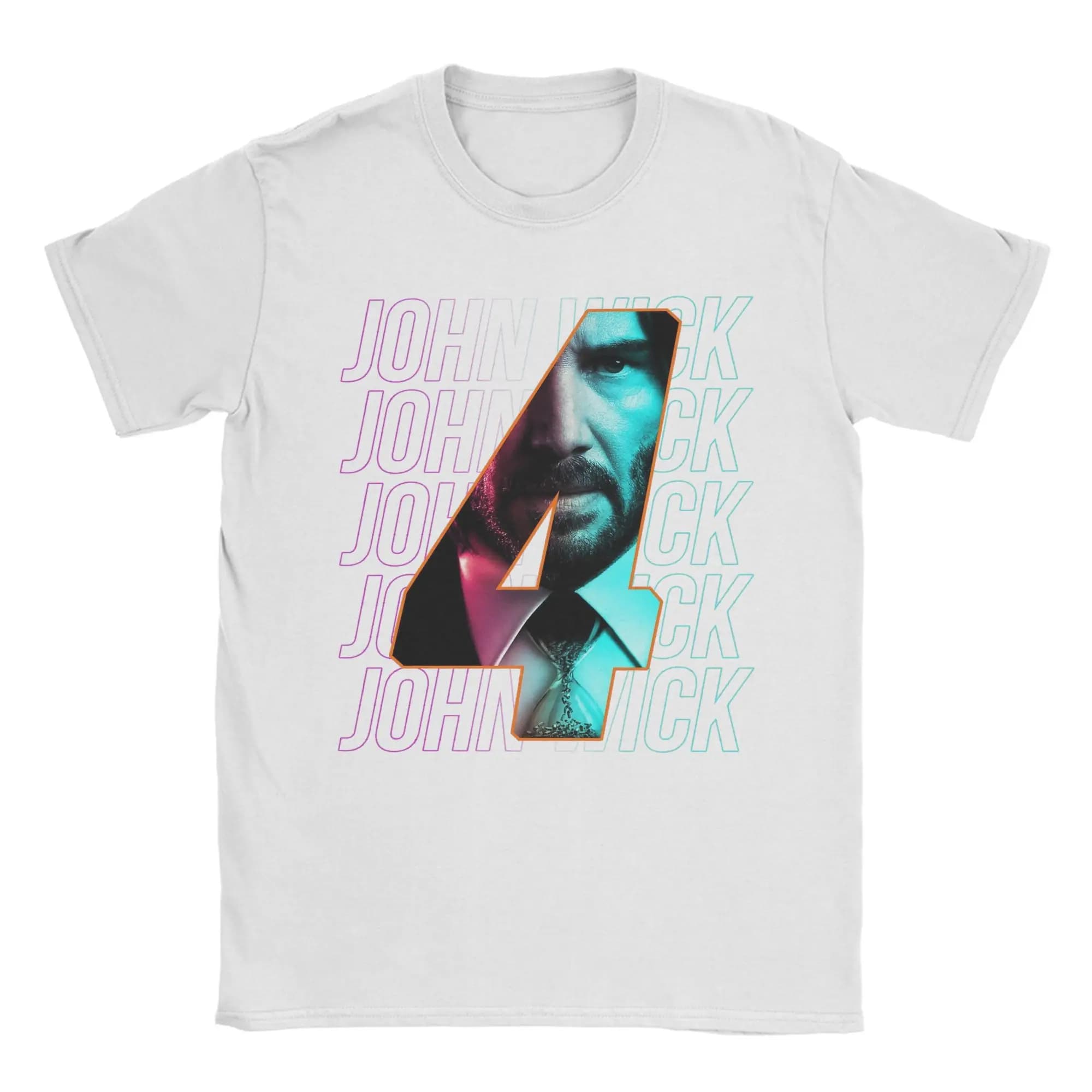 Men's John Wick Cool Men T Shirt Pure Cotton Tops Vintage Short Sleeve O Neck Tee Shirt Gift Idea T-Shirts