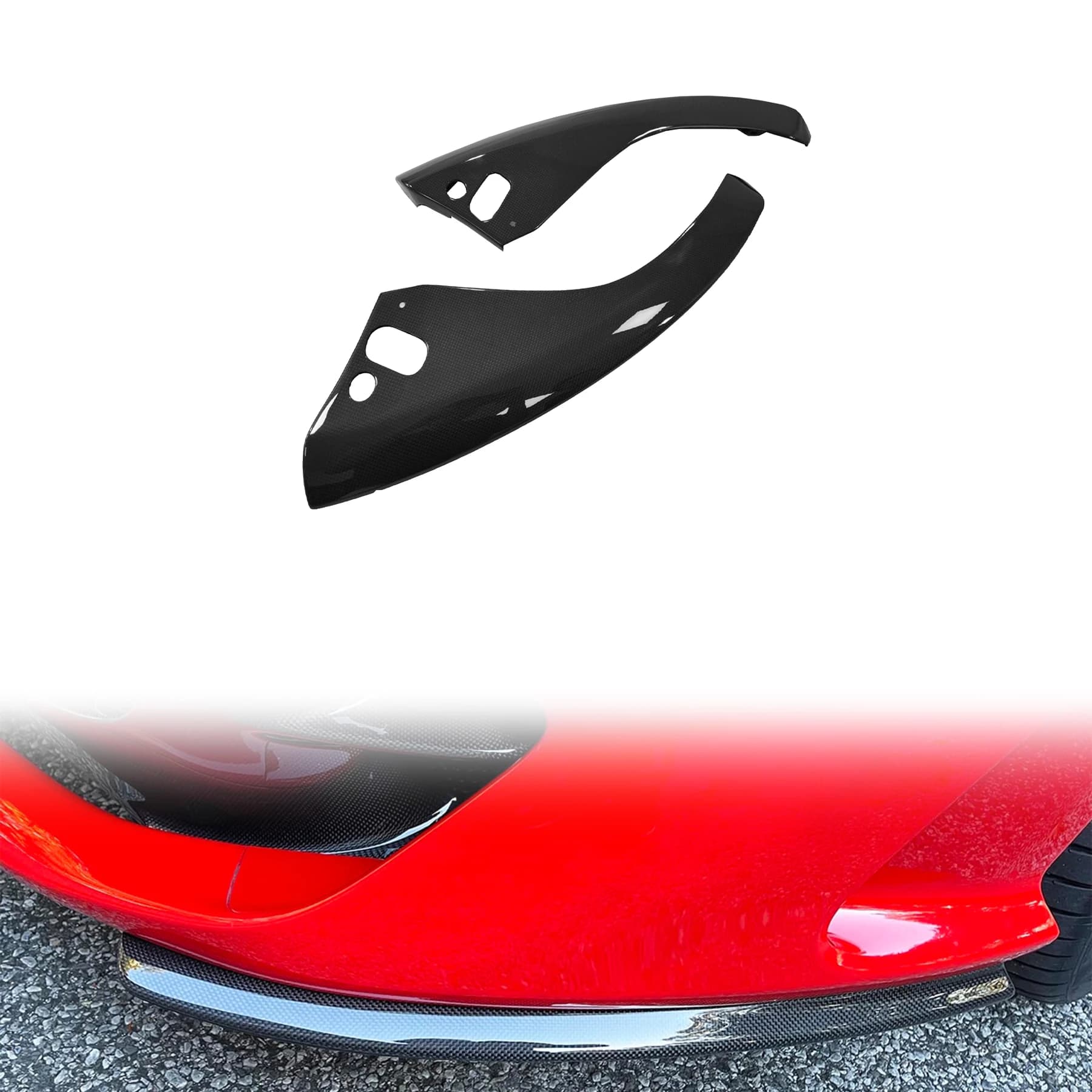 812 OEM Style Auto Parts Dry Carbon Fiber Front Bumper Automotive Accessories Front Lip Spoiler forFerrari 812