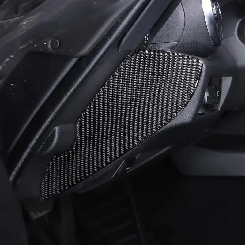 For Fiat 124 Abas 124 2016-2024 Soft Carbon Fiber Car Dashboard Side Panel Cover Trim Sticker Interior Car Accessories