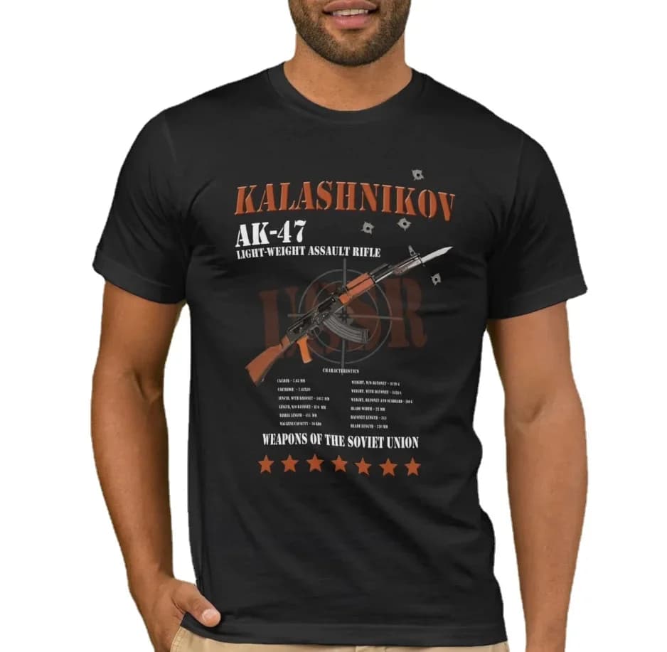 RARE AK-47 RUSSIAN ARMY KALASHNIKOV GUN MILITARY Men's T-Shirt