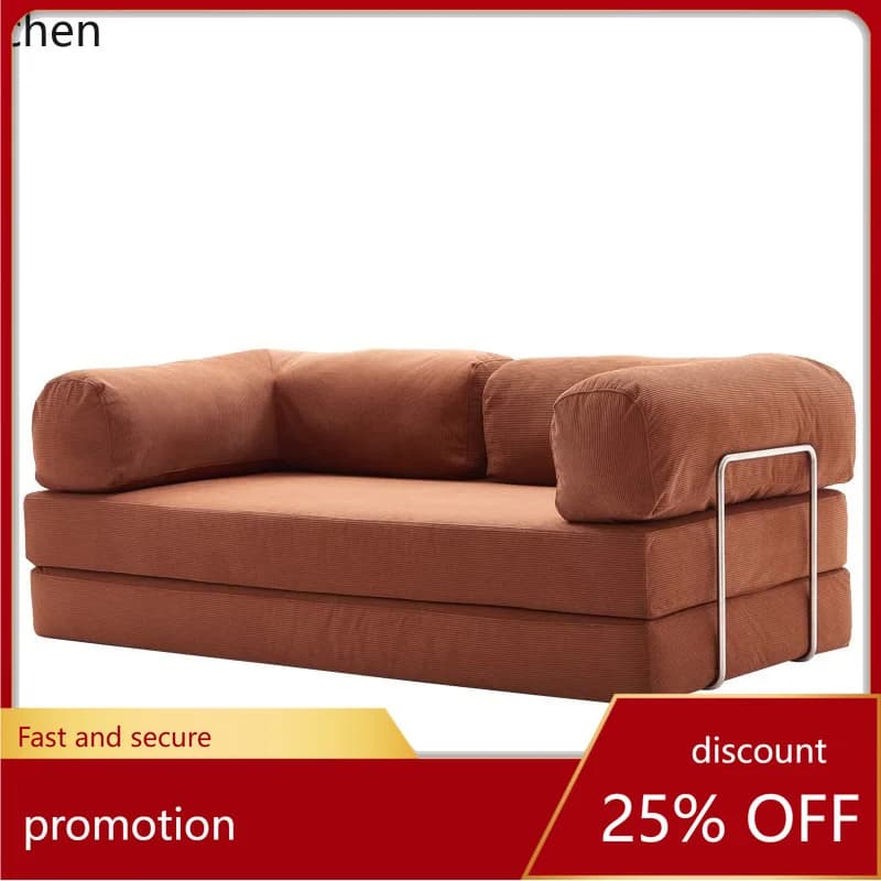 YFY Vacuum Compression Sofa Fabric Straight Row Detachable Washable Roll Storage Sofa Bed