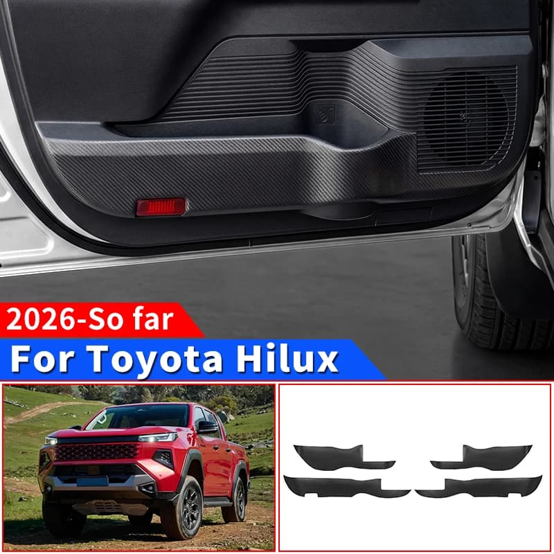 For 2026 Toyota Hilux Pickup Truck Door Anti Kick Protector Pad Scratch Resistant Waterproof Interior Decoration Car Accessories