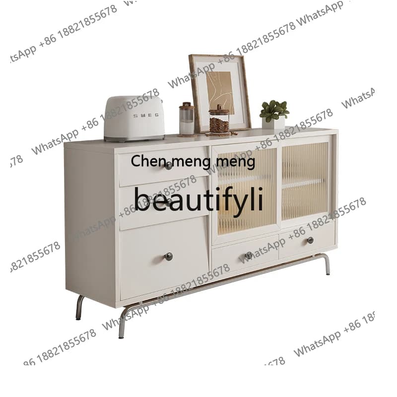 Dining side cabinet Modern simple living room Small apartment dining room Kitchen storage cabinet White storage cabinetH