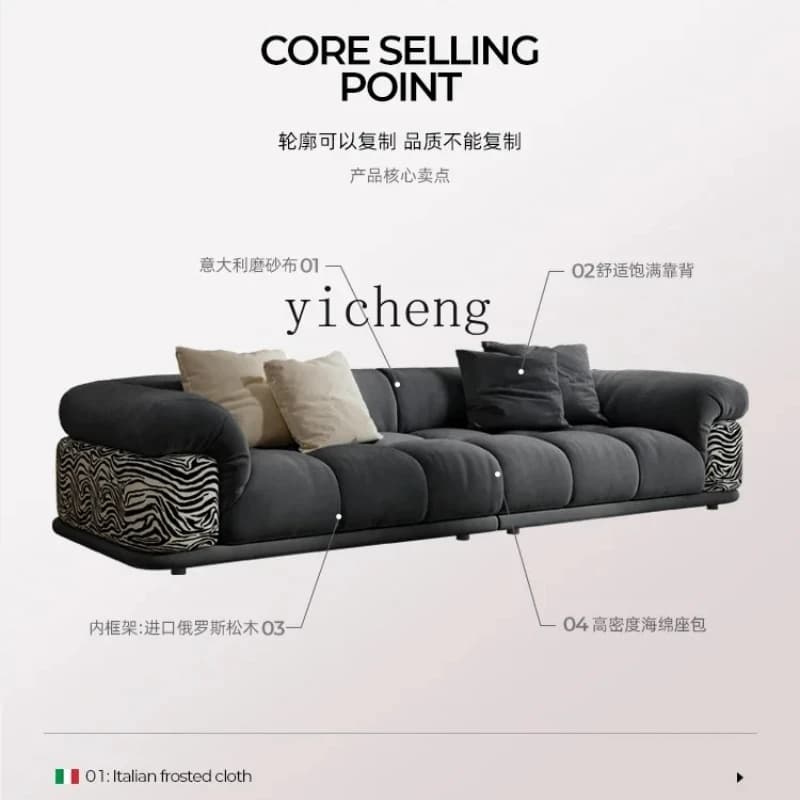 BB Fabric Sofa Living Room Retro Small Apartment Home Fashion Simple Mid-Ancient Style Sofa