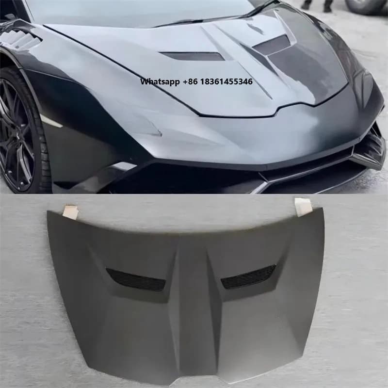 For LP610 LP580 Car Headliner Upgrade Auto Parts Kit High Quality Real Dry Carbon Fiber Hood Engine Cover