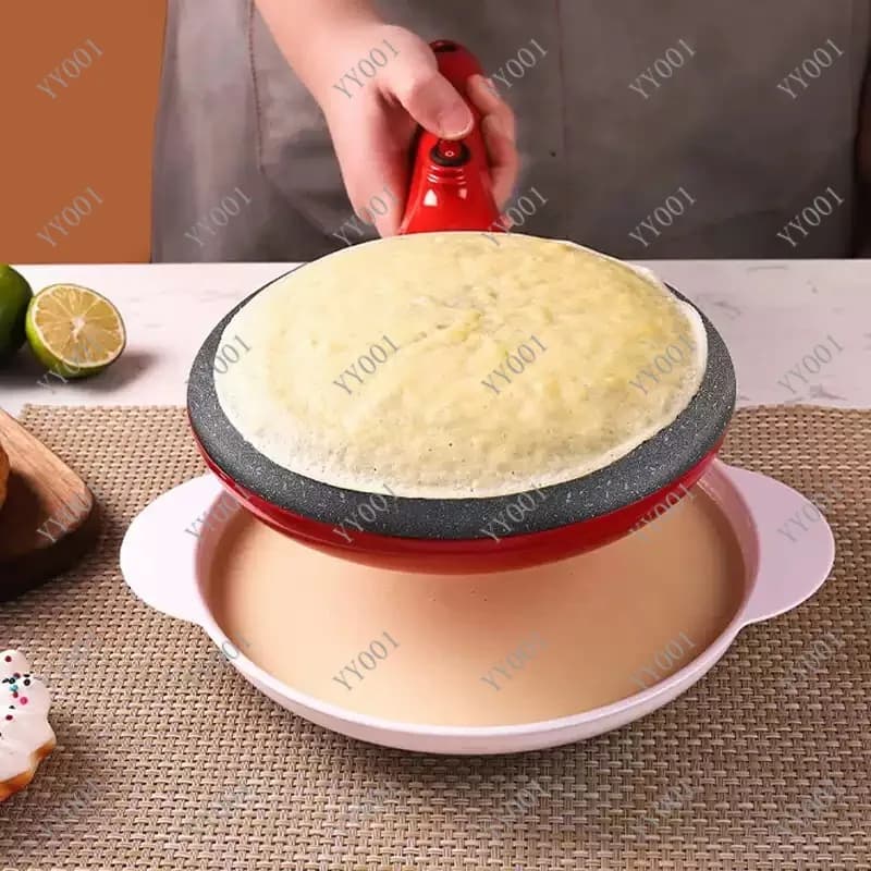 220V Electric Crepe Maker Non-Stick Pancake Pizza Griddle Baking Pan Kitchen Tool
