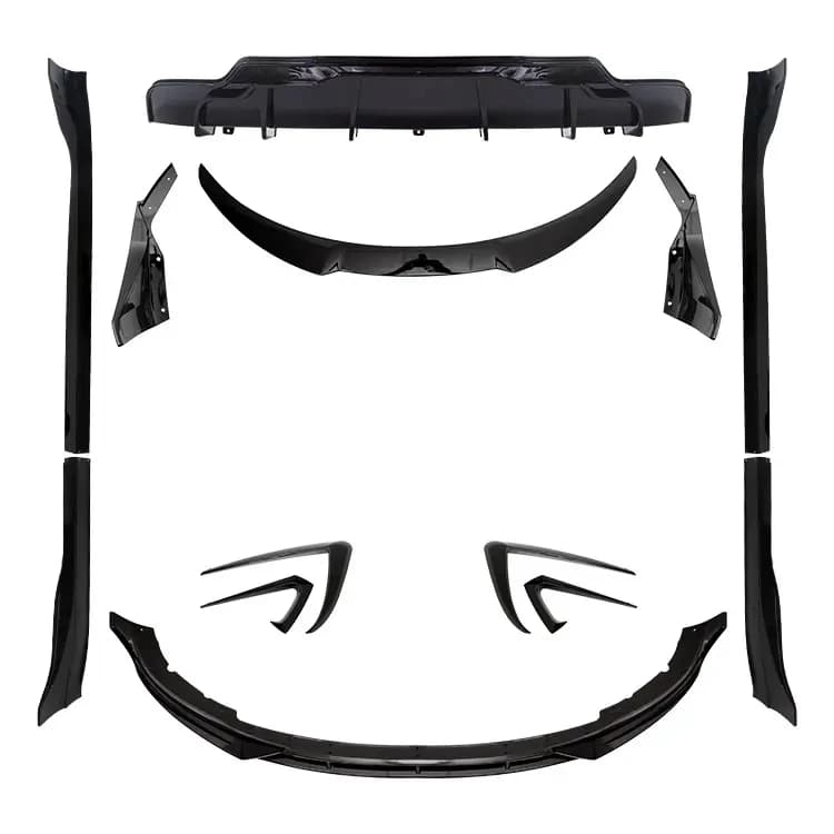 For  MODEL 3 with Front Lip Rear Diffuser Spoiler Side Skirts Auto Parts Body Kits ABS Material Gloss Black Fast Aero Kit