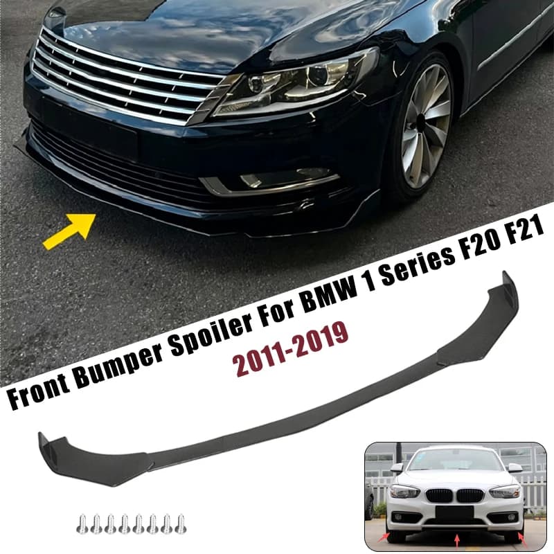 Sport Front Bumper Splitter Spoiler Lip For BMW 1 Series F20 F21 11-19 5Pcs Adjustable Sectional Car Exterior Tuning Body Kit