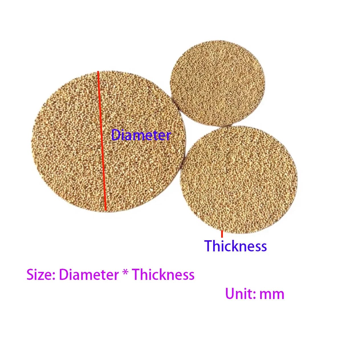 Copper Powder Sintered Air Filter Column Circular Filter Particles