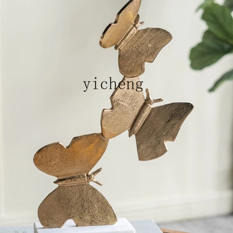 DSA Modern Simple Butterfly Peach Blossom Ornament Home Living Room Decoration Office Desktop Crafts