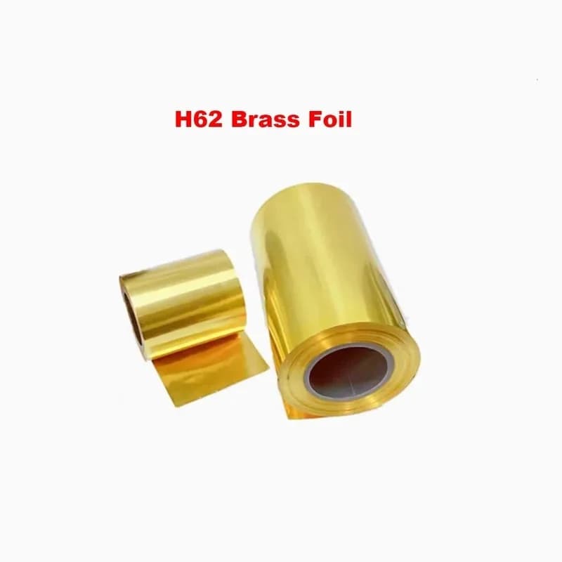 H62 Brass Foil Strip 0.01-1.0mm Thick Gold Color High Purity Brass Sheet 1M Roll