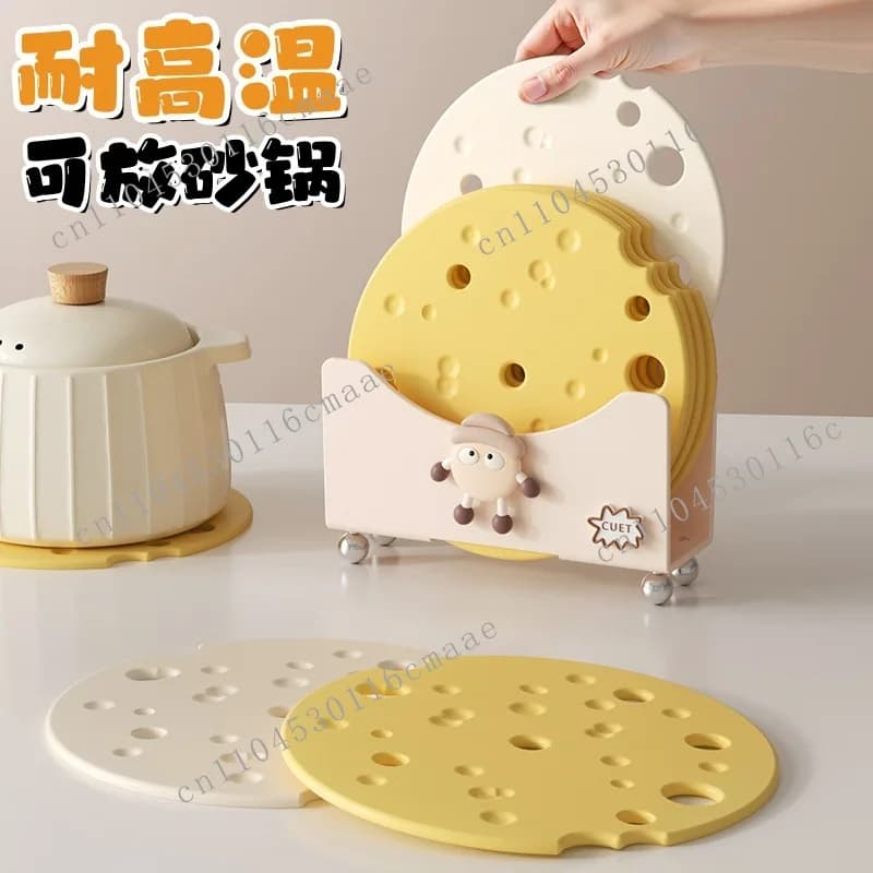 Silicone heat insulation mat, placemat mat, high-grade vegetable plate, casserole, anti-scalding table mat