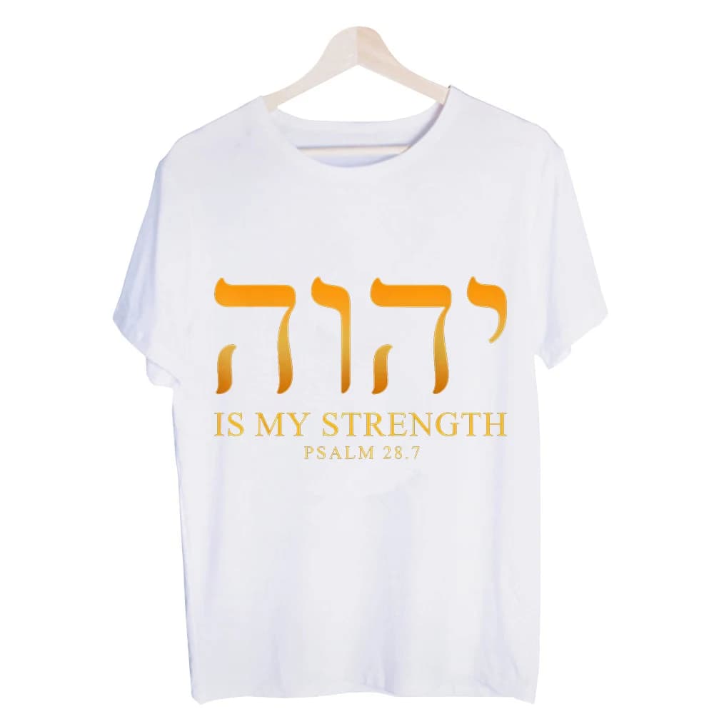 Men's Hebrew Letter Print Graphic Tee, Short Sleeve Crew Neck T-Shirt for Casual Daily Wear