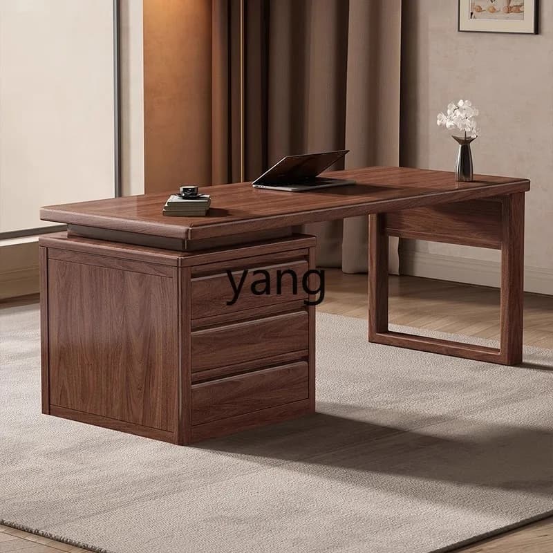 LH Solid Wood Desk Book Chair Modern Light Luxury Office Writing Desk Home Simple