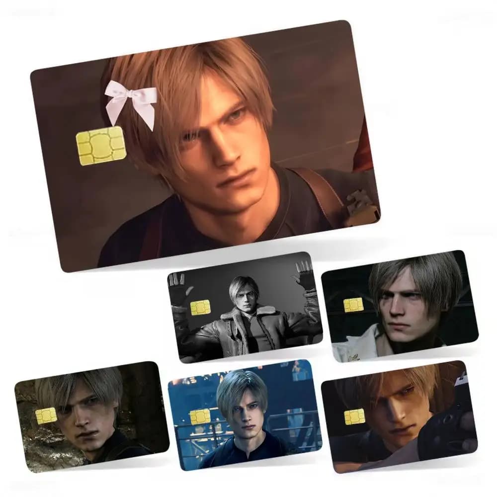 L-Leon S. K-Kennedy 4pcs 1Set Film Skin for Debit Credit Bank Visa Card Decal Cover