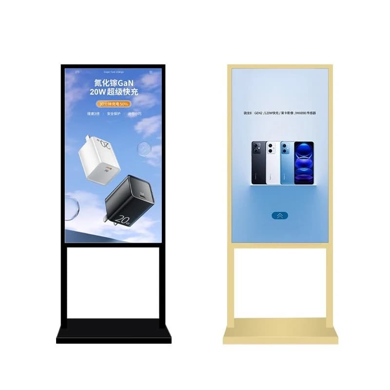 Supermarket store display vertical, electronic water sign portable mobile advertising machine