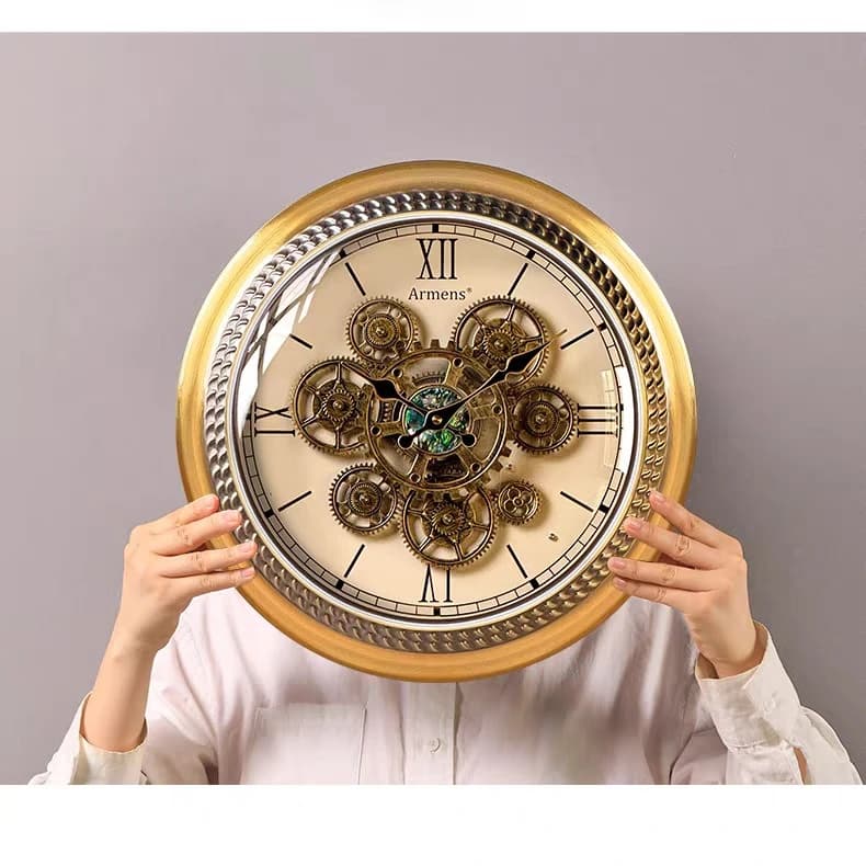 Industrial Style Turn The Gear Mute Living Room Decoration Wall Clocks Modern Design Clocks Wall Home Decor Dining Fashionable