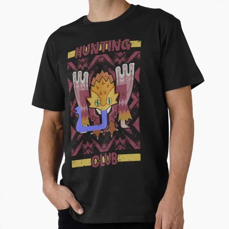 CORAL PUKEI-PUKEI Monster hunter world MHW Gift T-Shirt for gamer 100% cotton Short Sleeve Graphic clothes All size tops