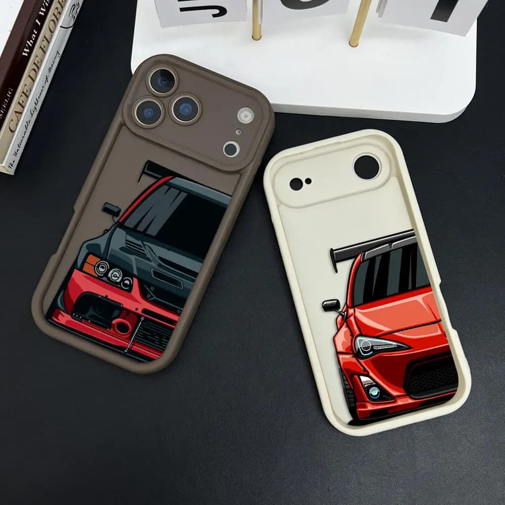 Phone Case For iphone 18 17 16 15 14 Plus 13 12 11 Pro Max Colours Case Funda Capa Coque Shell Cover Tokyo JDM Drift Sports Cars