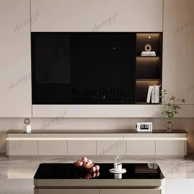 Simple European Tv Cabinet Natural Minimalist Small Black Tv Cabinet Designer Vintage Unique Muebles Para Hogar Furniture Home